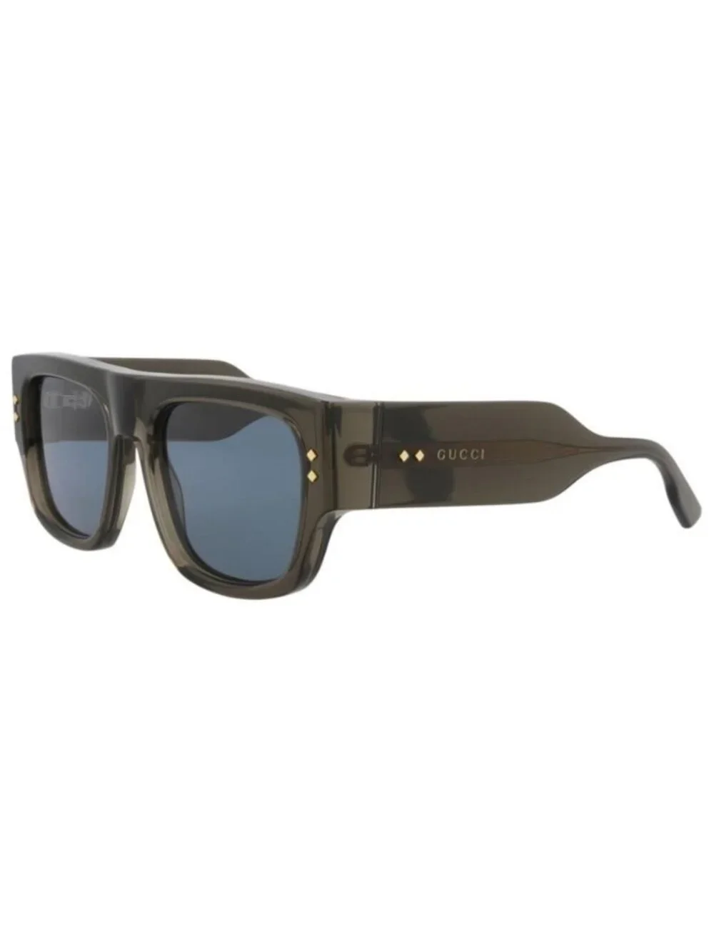 New Gucci Mens Square/Rectangle Grey Grey Blue Fashion Designer Sunglasses